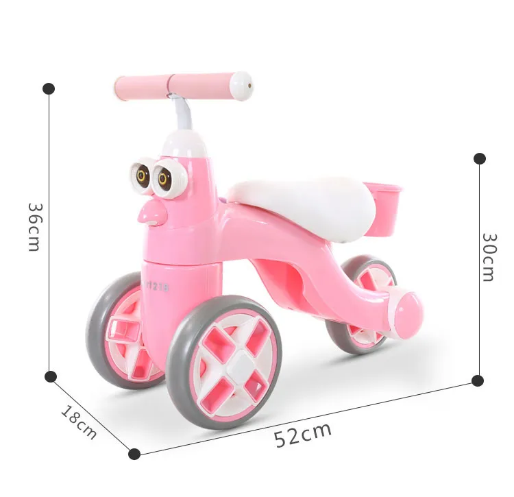 Wholesale Factory 3 Wheels Car Foot Pushed Mini Baby Balance Bike Mini Baby Walker with Light and Music